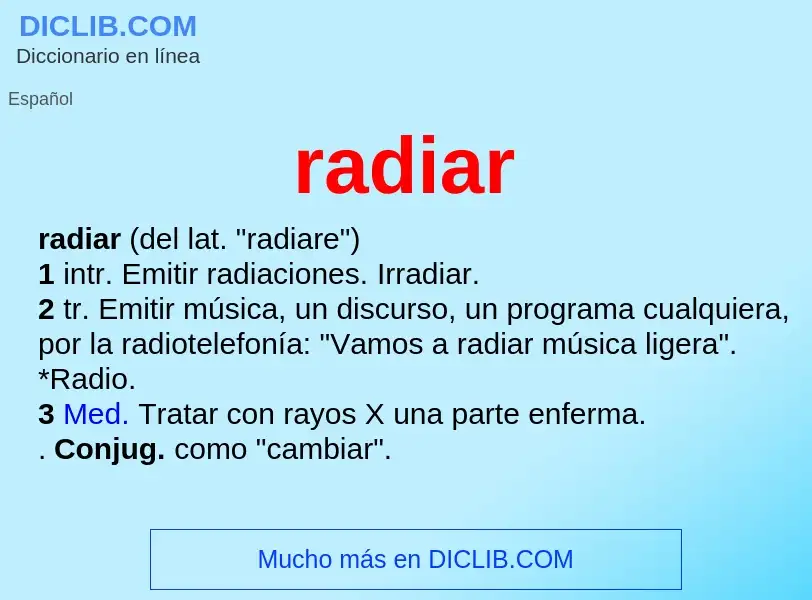 What is radiar - meaning and definition