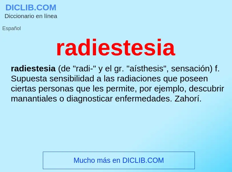 Что такое radiestesia - определение