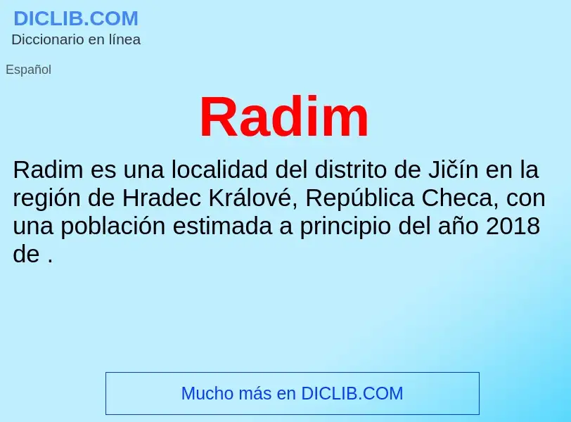 ¿Qué es Radim? - significado y definición