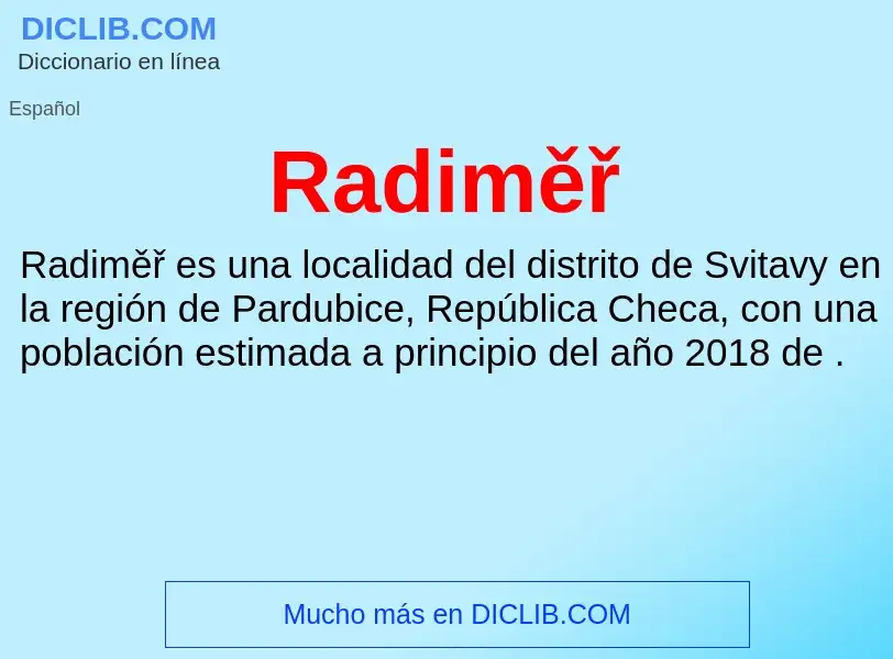 ¿Qué es Radiměř? - significado y definición