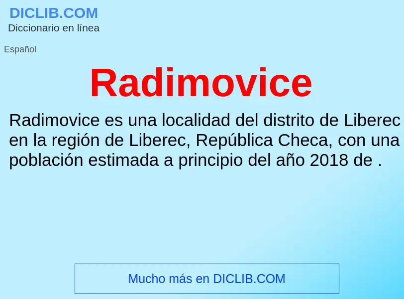 ¿Qué es Radimovice? - significado y definición