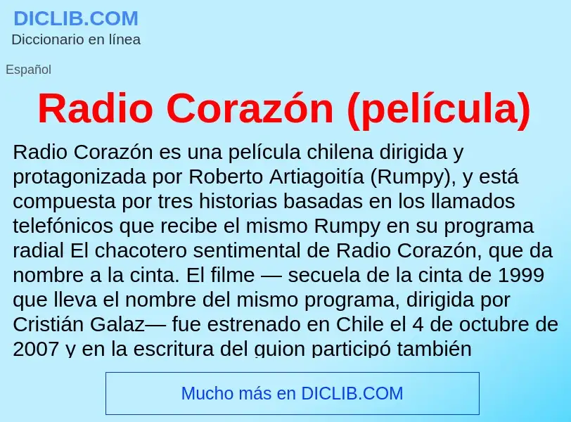 Что такое Radio Corazón (película) - определение