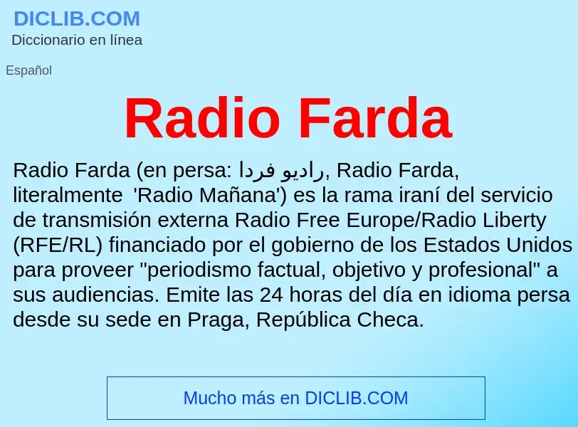 ¿Qué es Radio Farda? - significado y definición