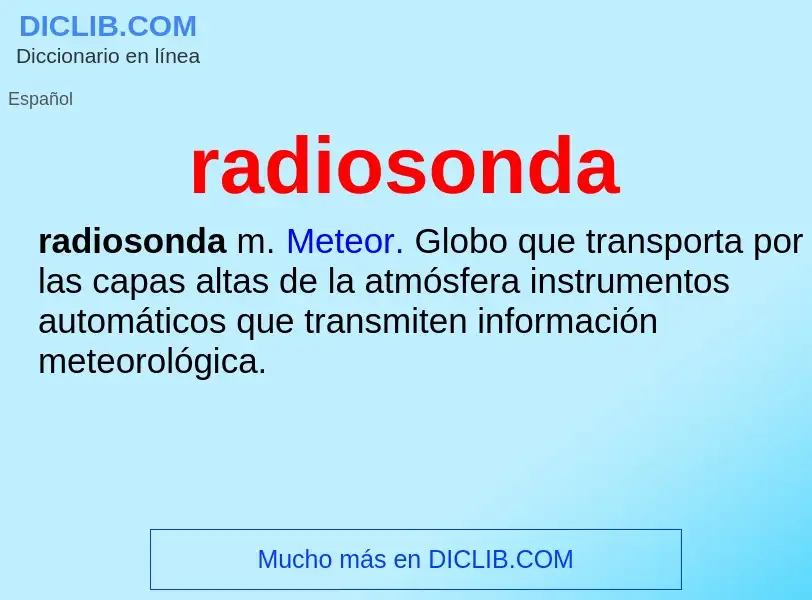 Что такое radiosonda - определение