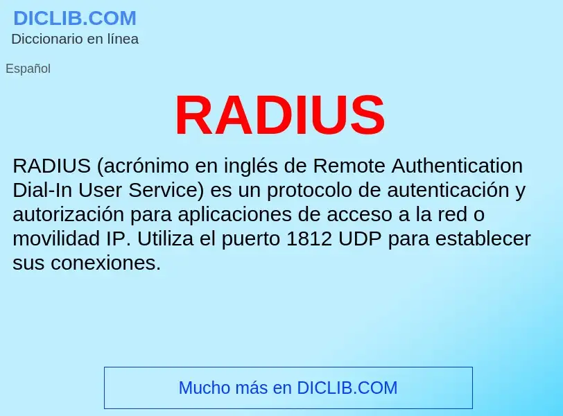 Wat is RADIUS - definition