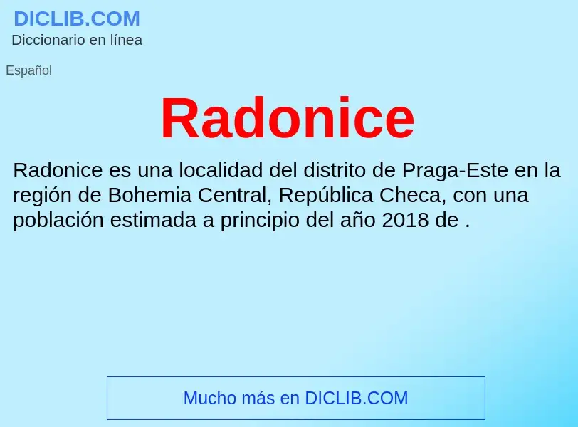 ¿Qué es Radonice? - significado y definición