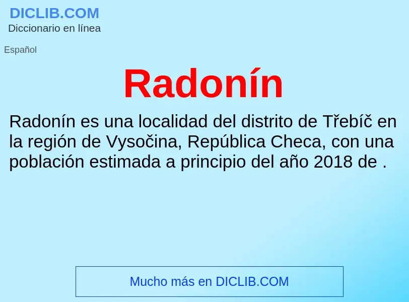 ¿Qué es Radonín? - significado y definición