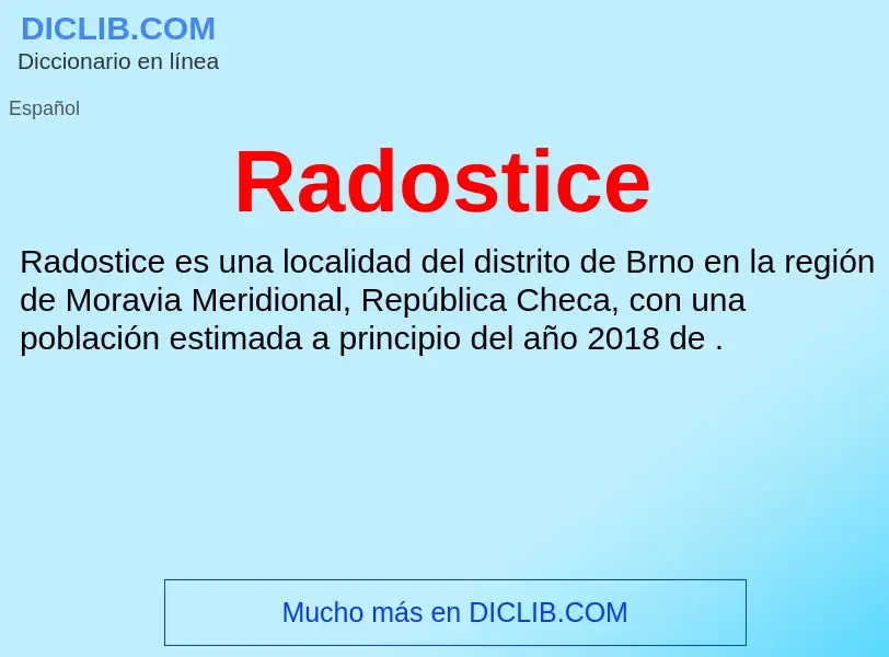 ¿Qué es Radostice? - significado y definición