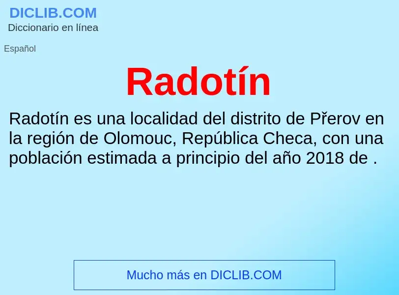 ¿Qué es Radotín? - significado y definición