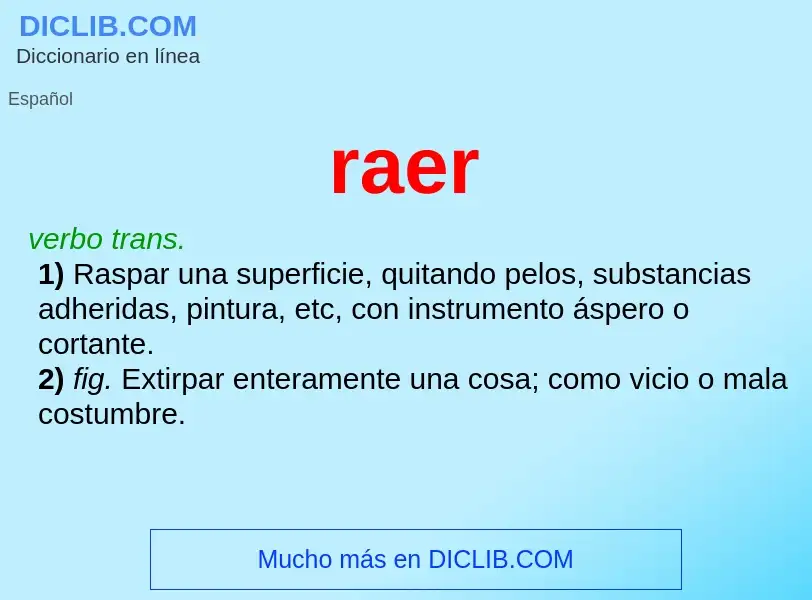 What is raer - meaning and definition