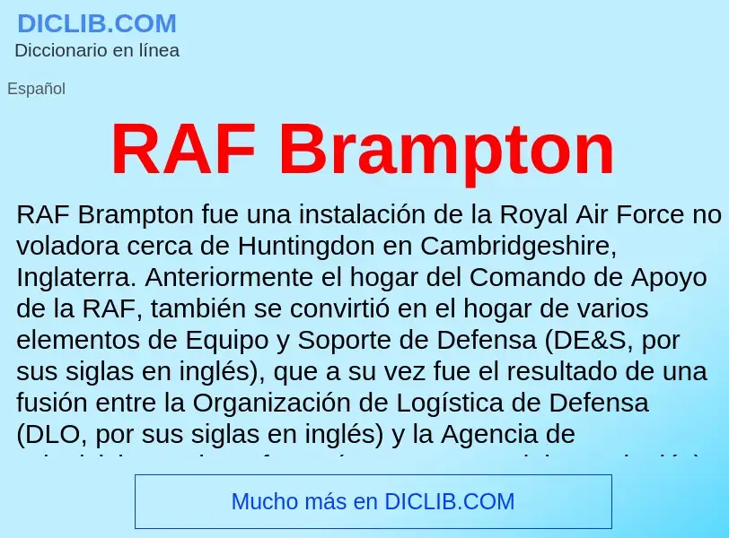 Wat is RAF Brampton - definition