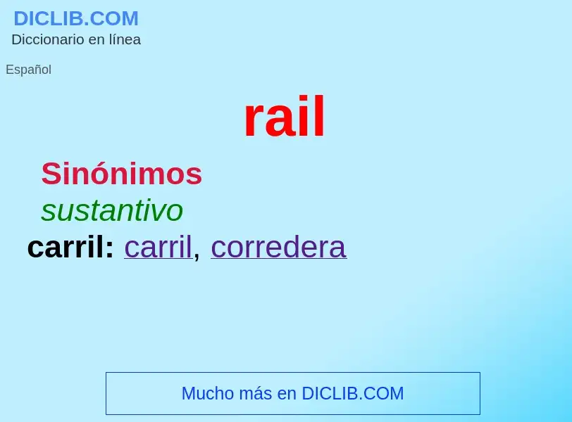 ¿Qué es rail? - significado y definición