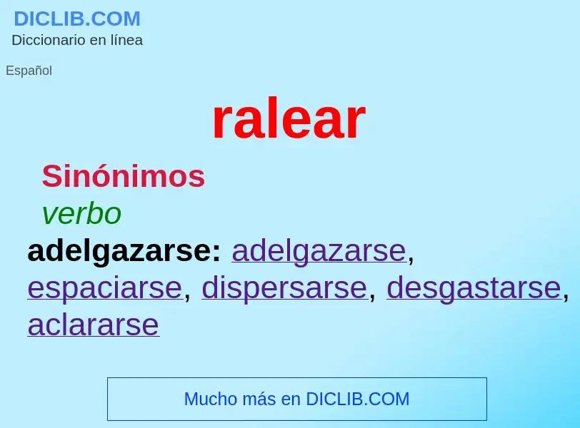 Wat is ralear - definition