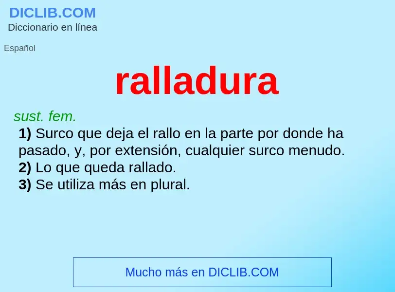 O que é ralladura - definição, significado, conceito