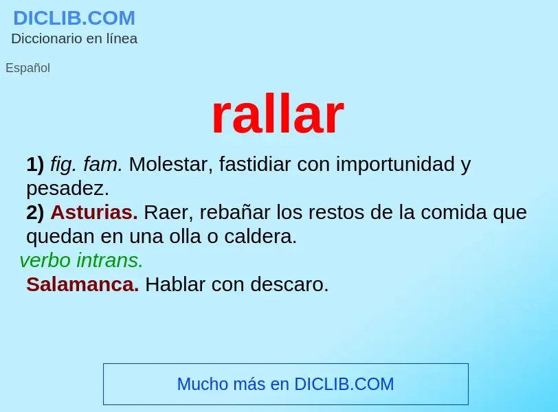 What is rallar - meaning and definition