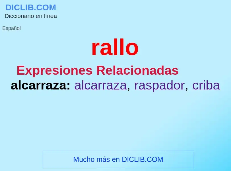 Wat is rallo - definition