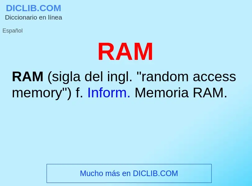 O que é RAM - definição, significado, conceito