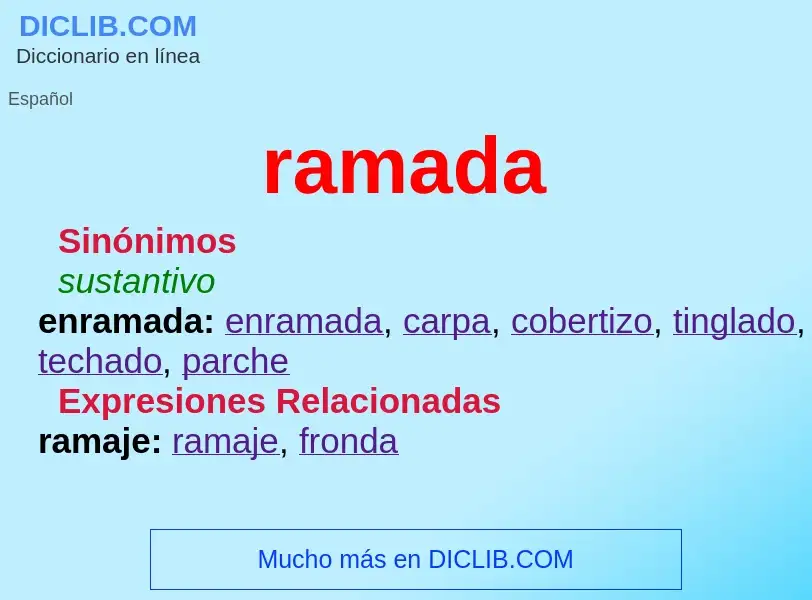 O que é ramada - definição, significado, conceito