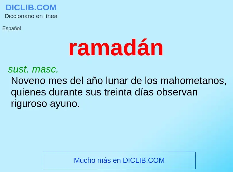 Che cos'è ramadán - definizione