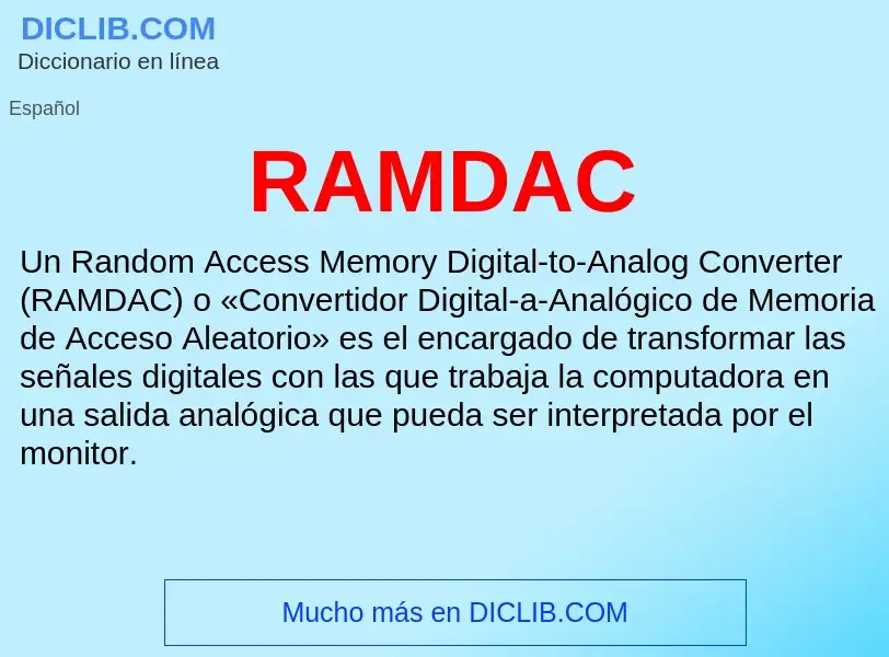 Wat is RAMDAC - definition