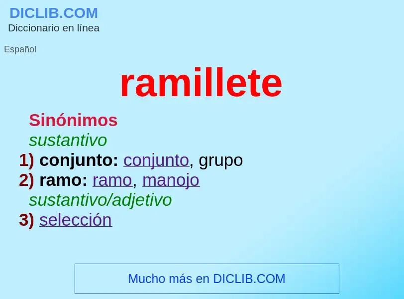 What is ramillete - definition