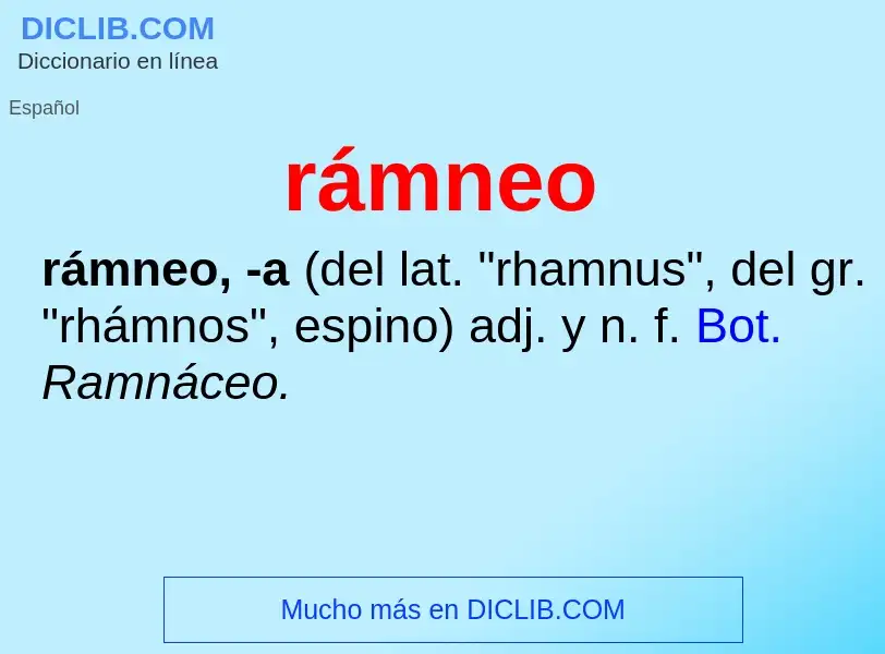 Wat is rámneo - definition