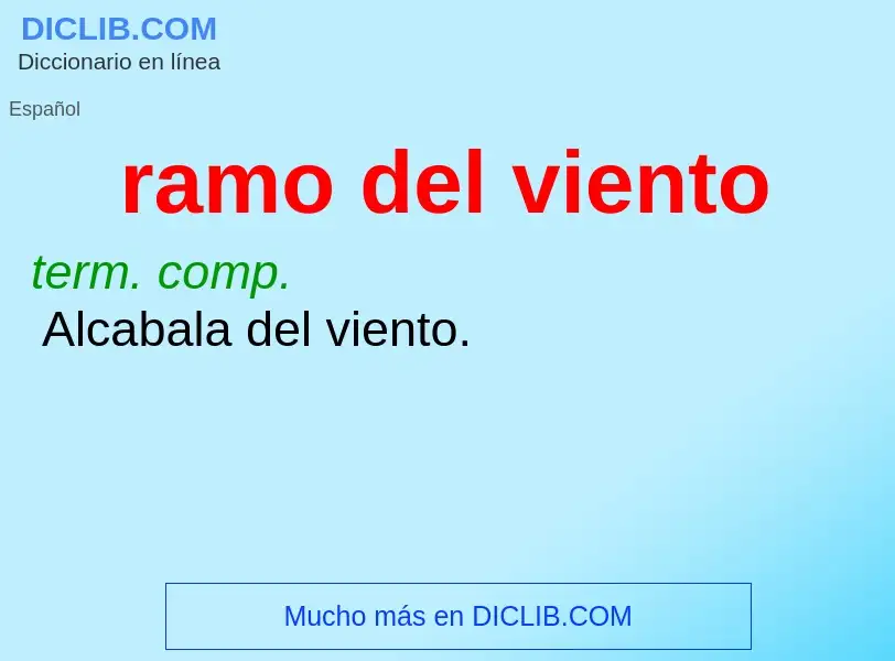 ¿Qué es ramo del viento? - significado y definición