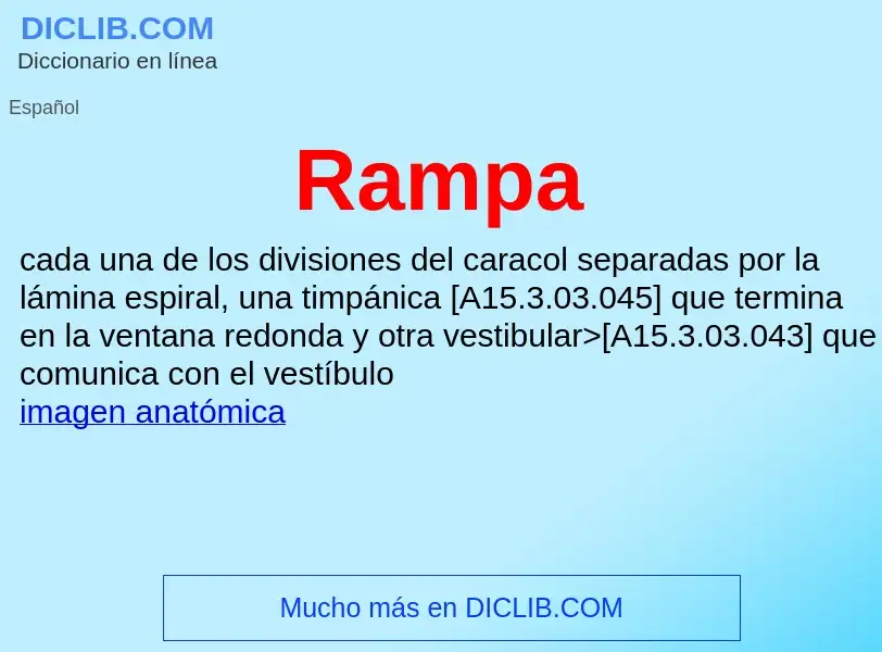 ¿Qué es Rampa? - significado y definición