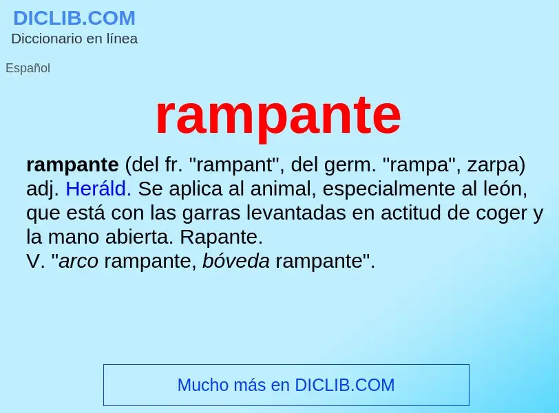 What is rampante - meaning and definition