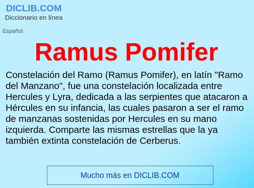 What is Ramus Pomifer - meaning and definition