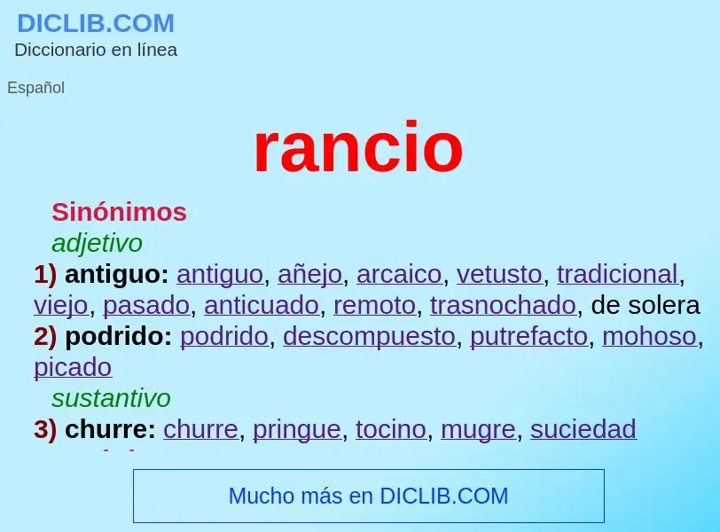 Wat is rancio - definition