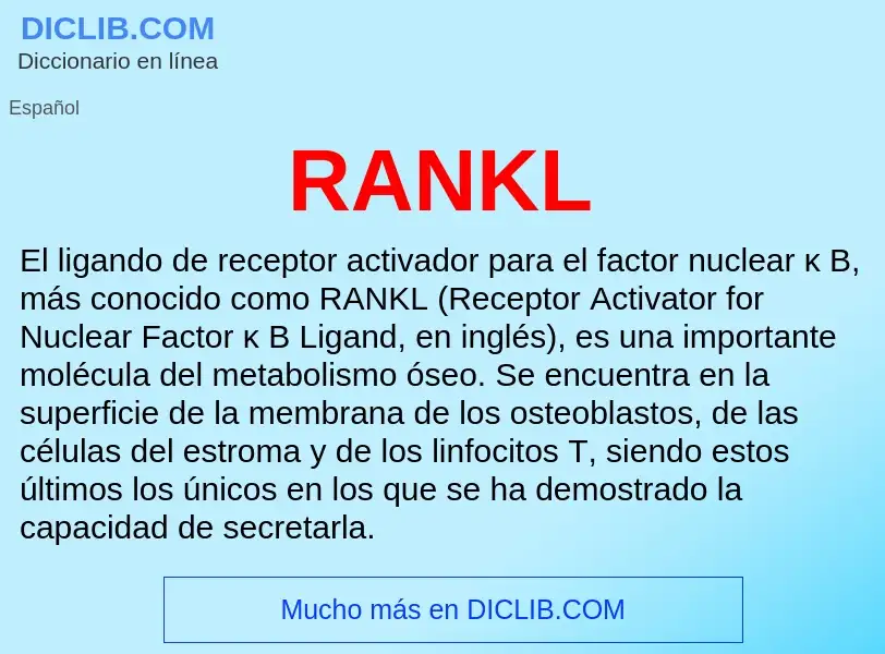 Wat is RANKL - definition