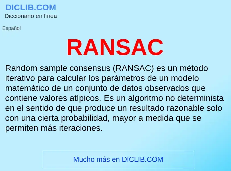 Wat is RANSAC - definition