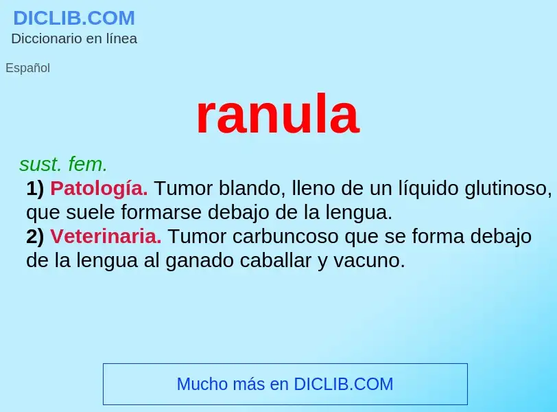 Wat is ranula - definition