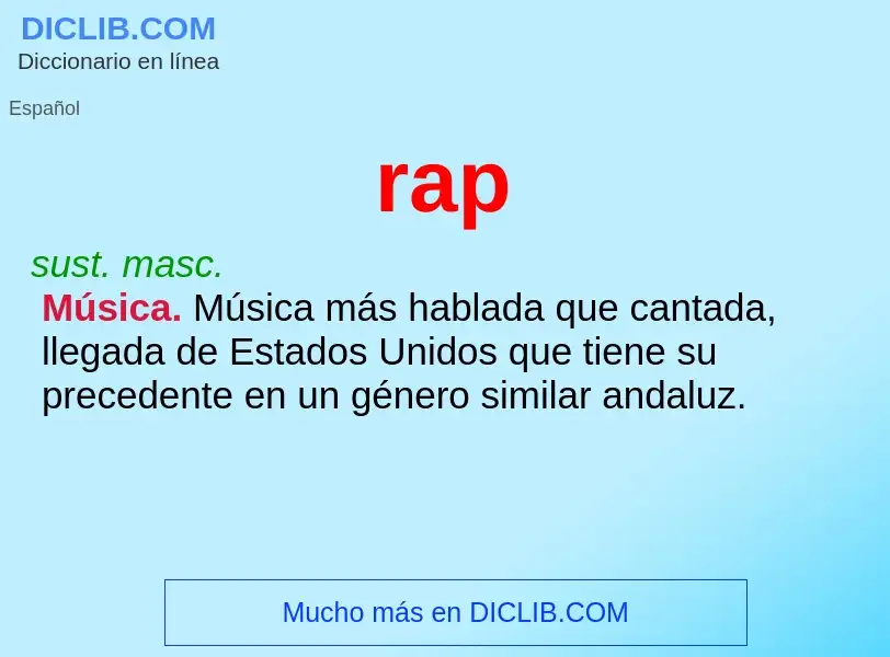 ¿Qué es rap? - significado y definición