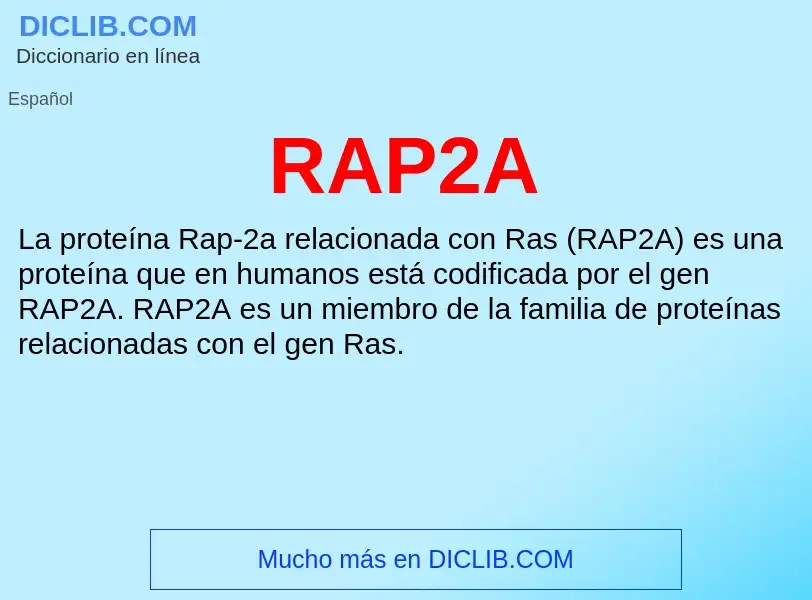 Wat is RAP2A - definition