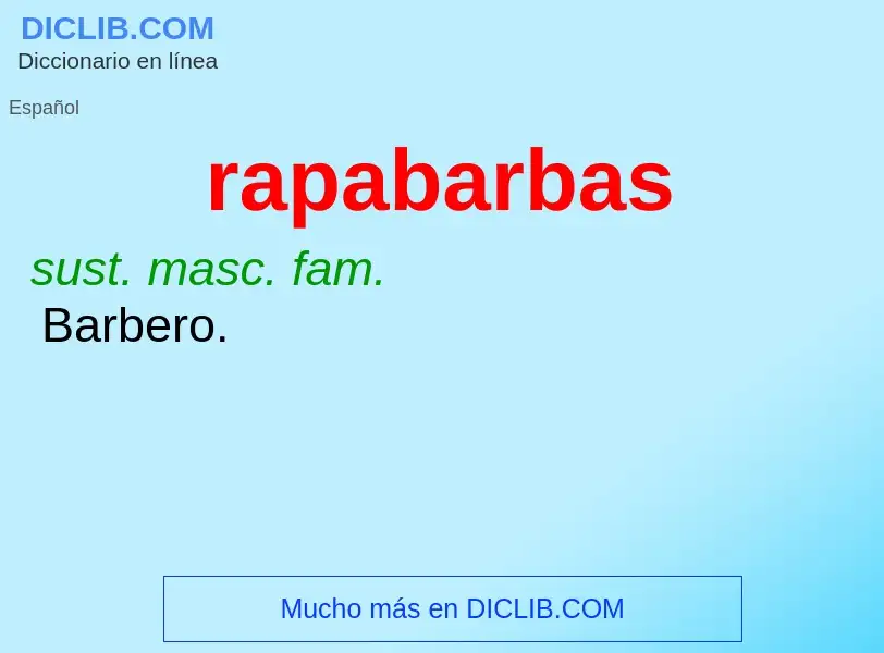 What is rapabarbas - meaning and definition