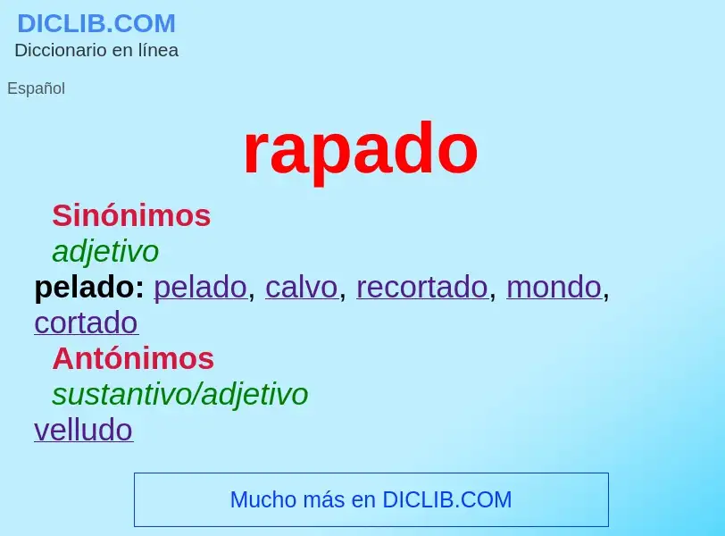 ¿Qué es rapado? - significado y definición