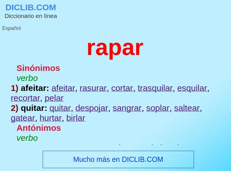 Wat is rapar - definition