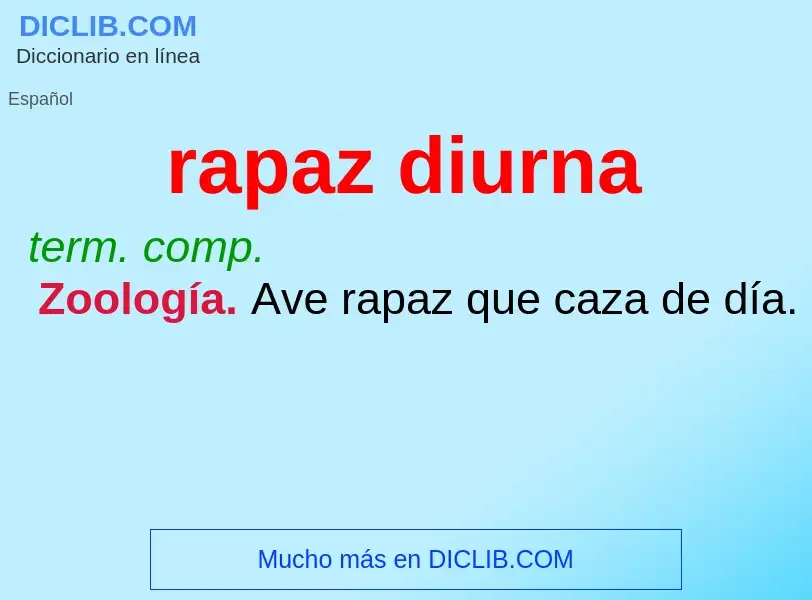 What is rapaz diurna - meaning and definition