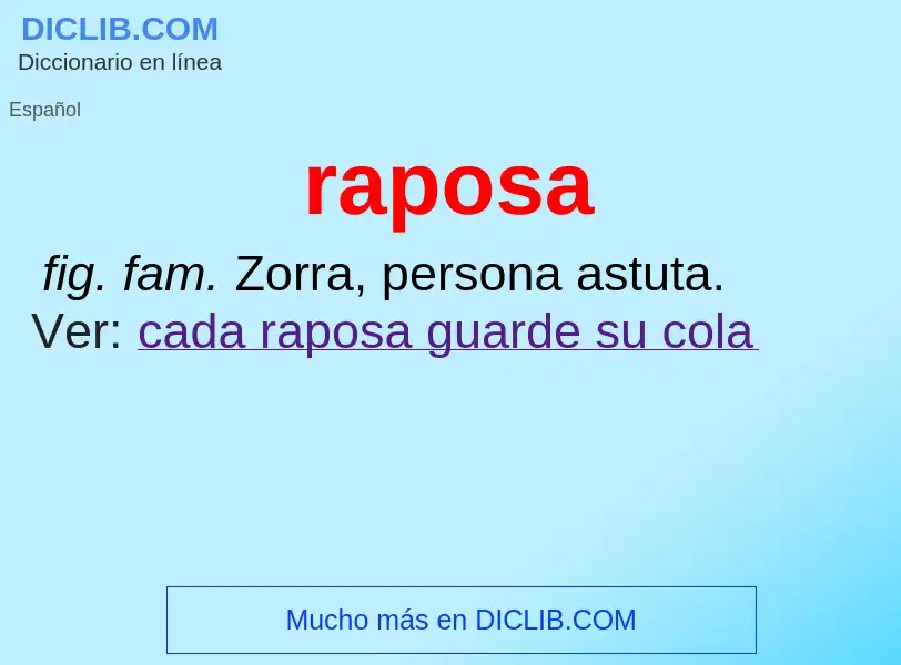 What is raposa - definition