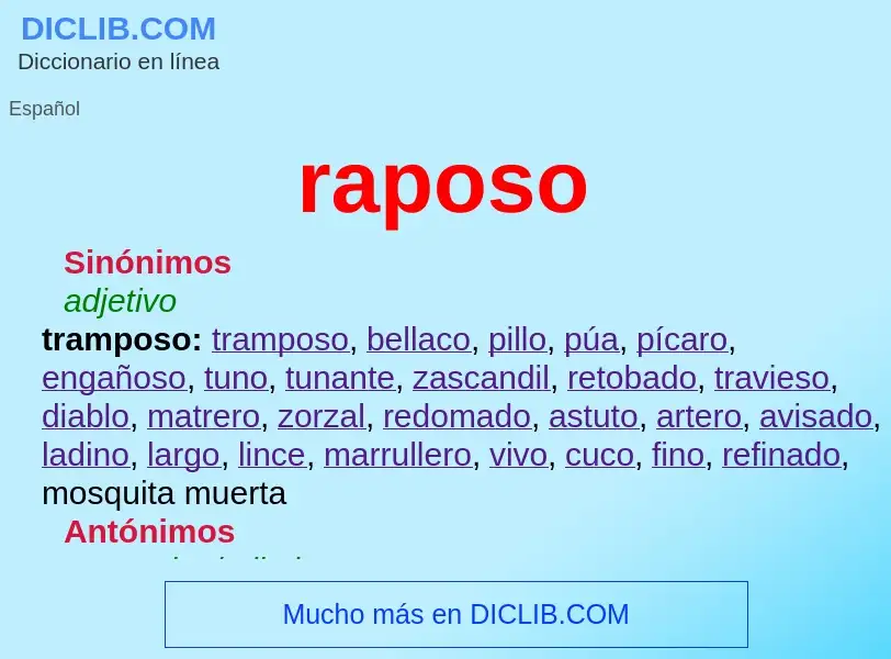 Wat is raposo - definition