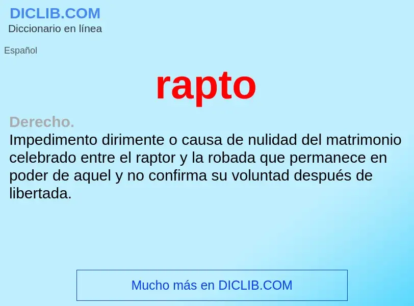 What is rapto - meaning and definition