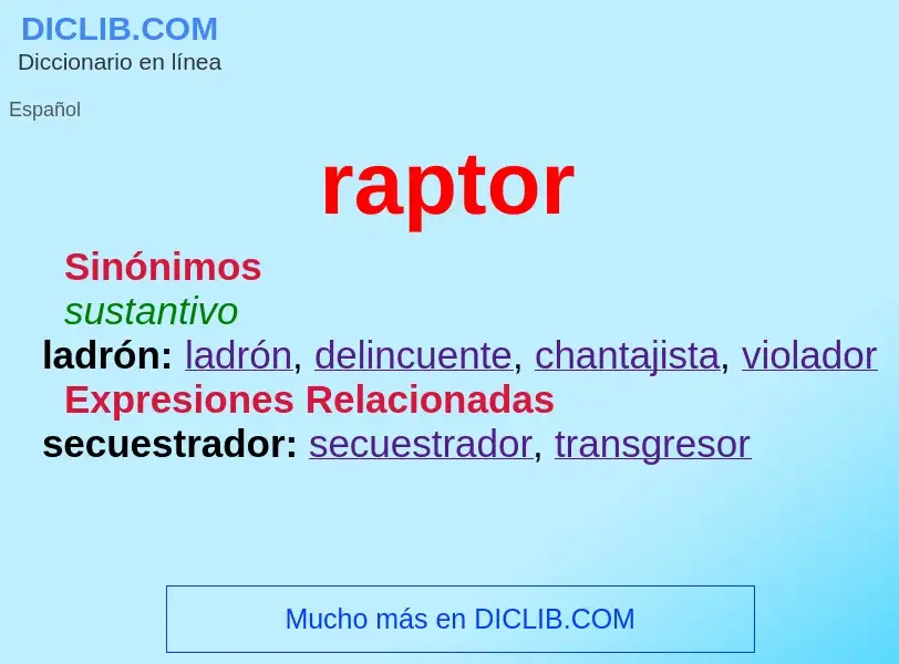 Wat is raptor - definition