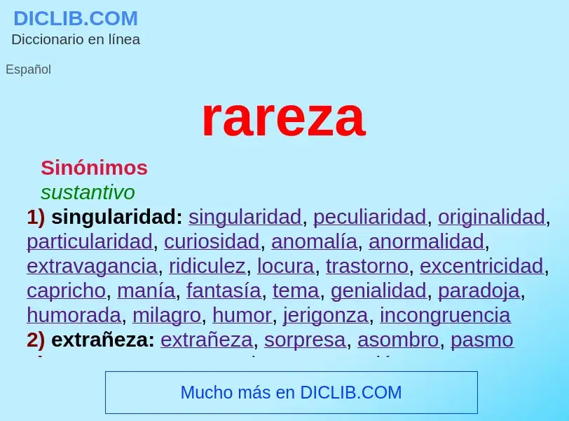 What is rareza - meaning and definition