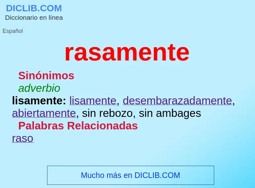 What is rasamente - meaning and definition