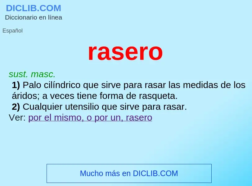 O que é rasero - definição, significado, conceito