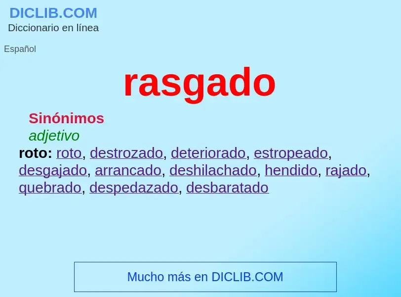 What is rasgado - definition