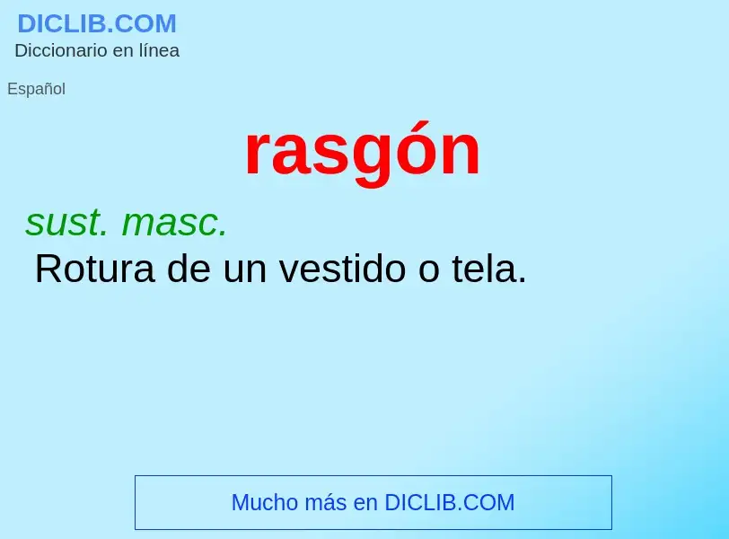 What is rasgón - definition