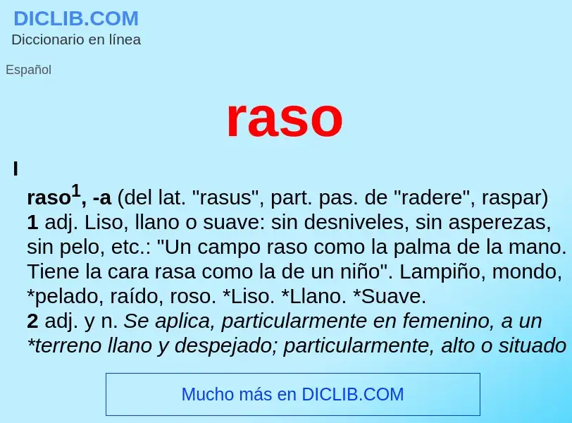 What is raso - meaning and definition